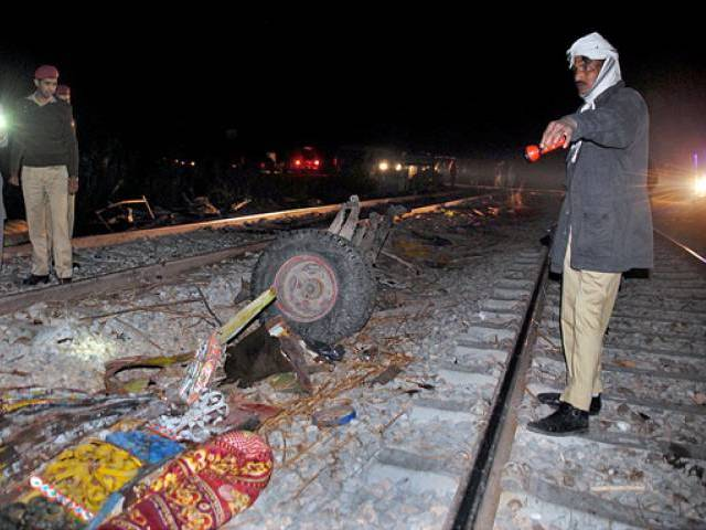 bus collided with train while passing through the unmanned crossing say officials photo app file bus collided with train while passing through the unmanned crossing say officials photo app file