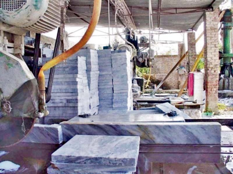 pakistan is mostly exporting raw marble therefore the sector should focus on value addition and branding of its products to improve exports photo file