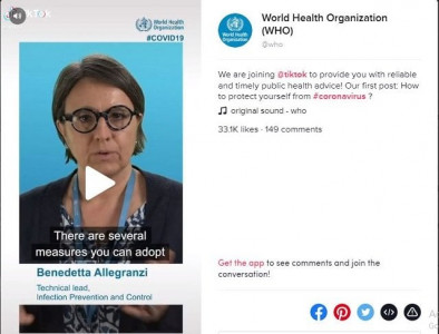 who joins tiktok to fight coronavirus misinformation