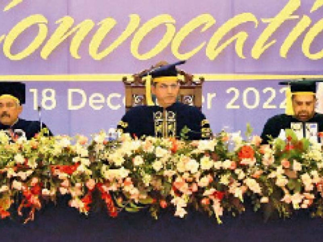 bahria university rector vice admiral retd asif khaliq and honoured guests sit on stage at the 18th convocation of the varsity photo express bahria university rector vice admiral retd asif khaliq and honoured guests sit on stage at the 18th convocation of the varsity photo express