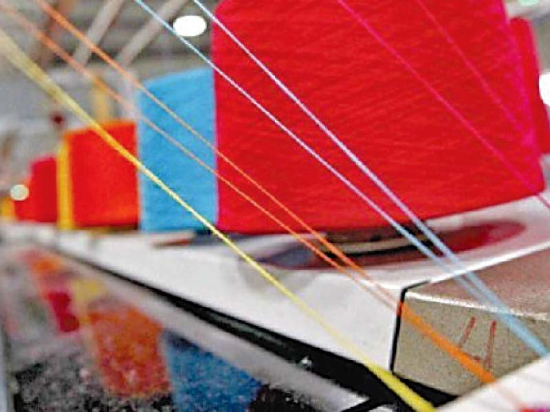 production activities at textile industry have been disrupted by the unavailability of polyester yarn as containers are stuck at ports photo file