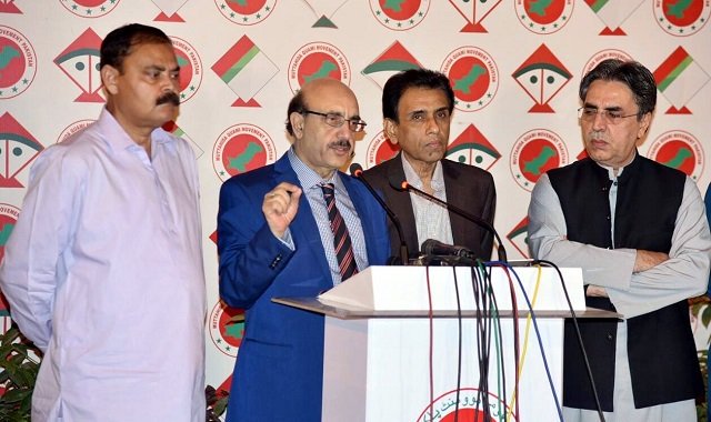 sardar masood khan also visits mqm pakistan 039 s central office in karachi and meets convener khalid maqbool siddiqui and others photo express