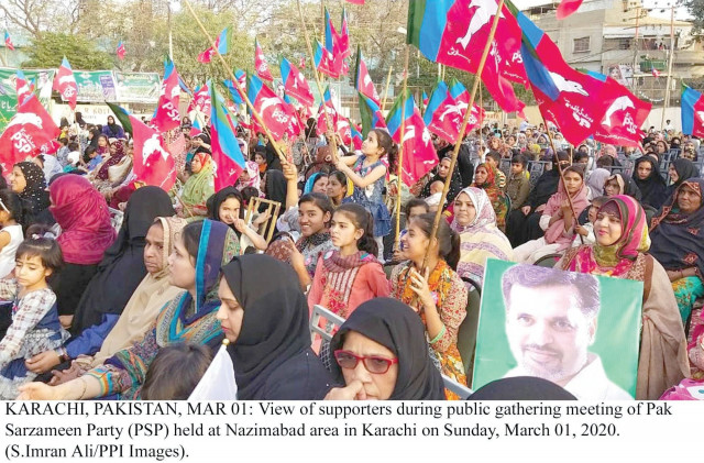 women and girls hold psp flags at the rally in nazimabad on sunday photo ppi women and girls hold psp flags at the rally in nazimabad on sunday photo ppi