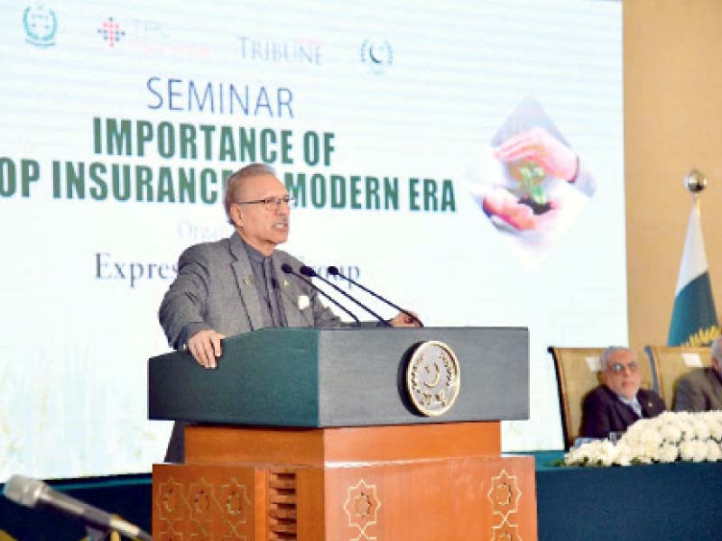 president addresses a seminar titled importance of crop insurance in the modern era photo express