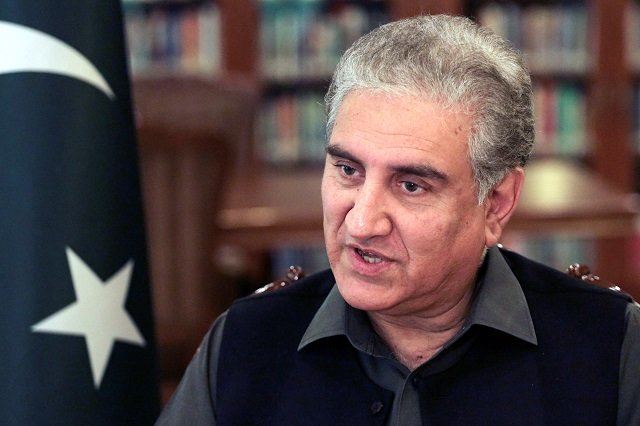 foreign minister shah mehmood qureshi speaks during an interview with reuters at the ministry of foreign affairs mofa office in islamabad pakistan march 1 2020 photo reuters