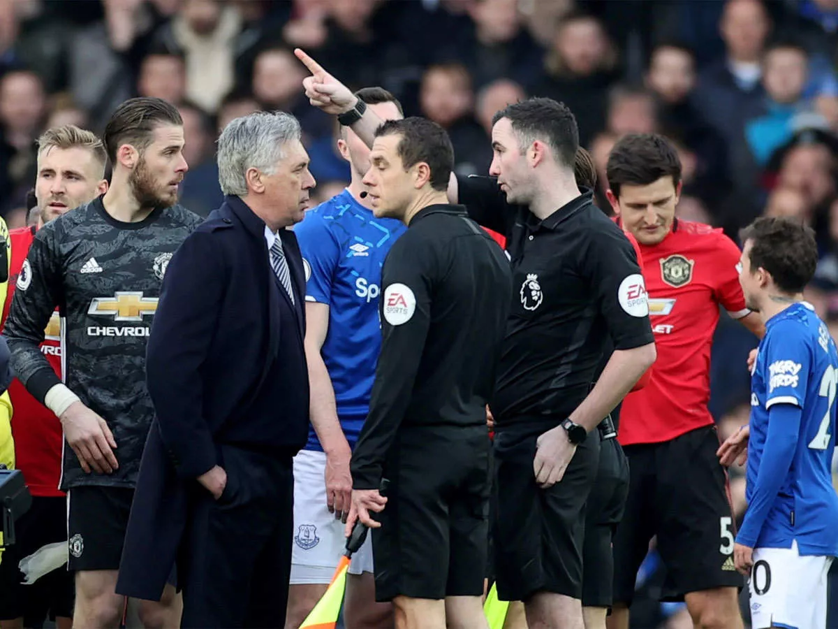 italian was sent off for his angry protests to referee chris kavanagh following the final whistle at goodison park photo afp italian was sent off for his angry protests to referee chris kavanagh following the final whistle at goodison park photo afp