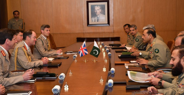 according to ispr regional security issues and matters of mutual interest were discussed during meeting between coas general syed asim munir and chief of general staff cgs uk army general sir patrick nicholas yardley monrad sanders on may 31 2023 photo ispr according to ispr regional security issues and matters of mutual interest were discussed during meeting between coas general syed asim munir and chief of general staff cgs uk army general sir patrick nicholas yardley monrad sanders on may 31 2023 photo ispr