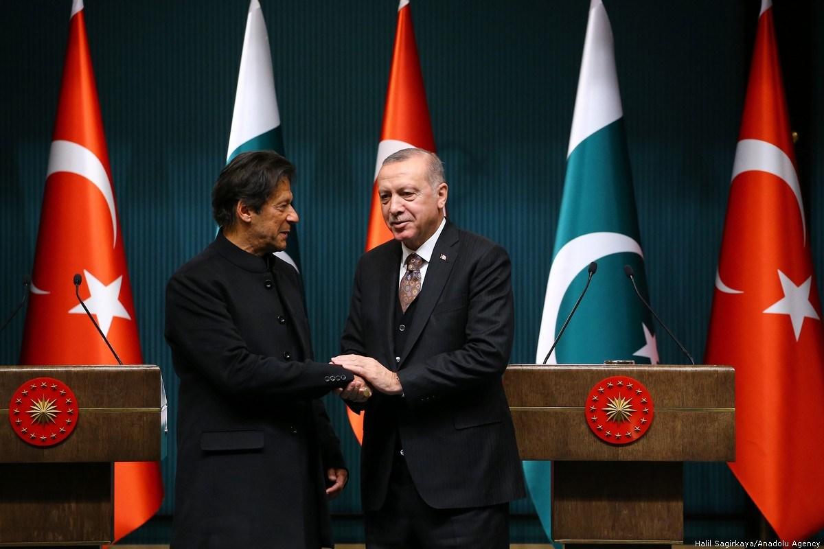 file photo of pm imran khan shaking hands with turkish president recap tayyib erdogan photo anadoul agency
