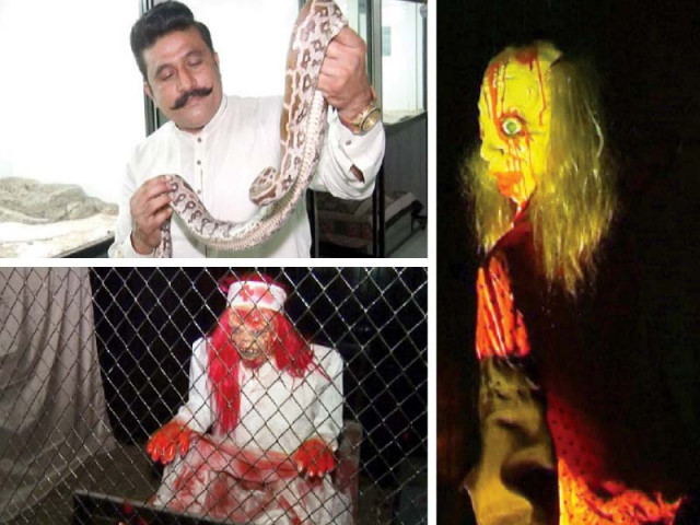 automated models and a collection of snakes await visitors at greater iqbal park s haunted house and snake house photos express automated models and a collection of snakes await visitors at greater iqbal park s haunted house and snake house photos express