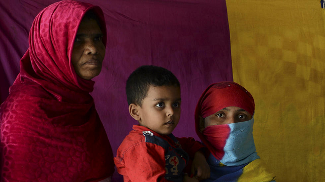 over a 1 000 muslims take shelter at a squalid relief camp too scared to go home photo afp