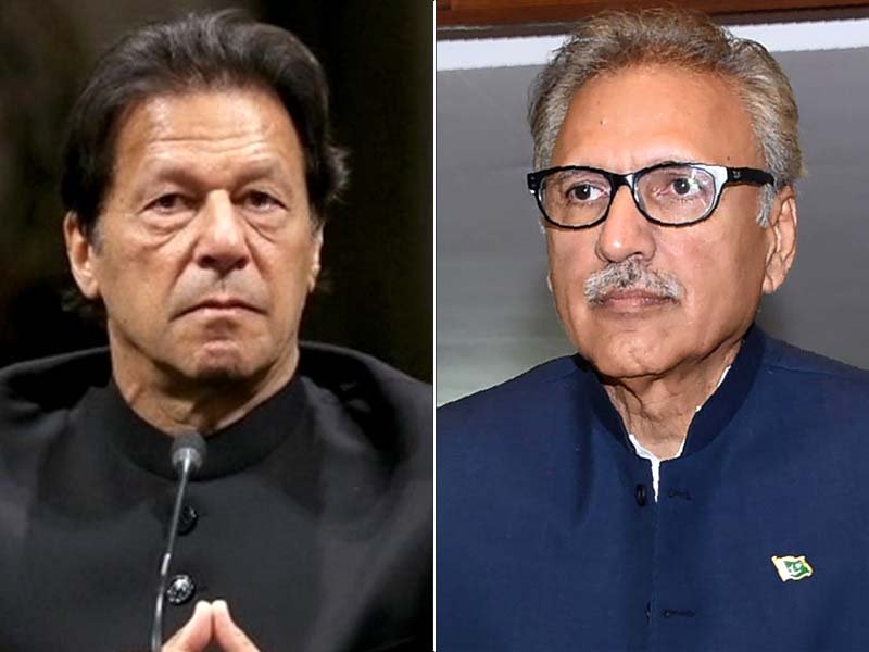 file photos of pm imran khan l and president dr arif alvi r