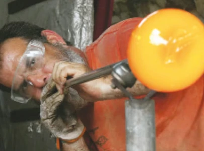 cuban glass blower creates recycled art cuban glass blower creates recycled art