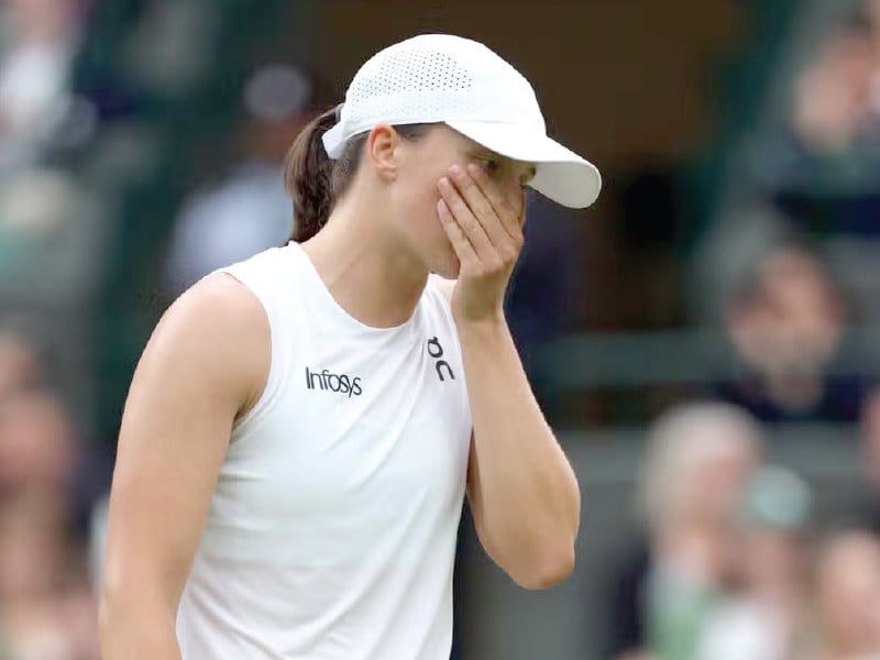 iga swiatek suffered a third round defeat at wimbledon photo afp