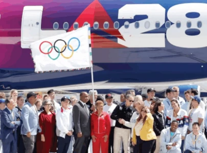 olympic flag reaches la for 2028 games