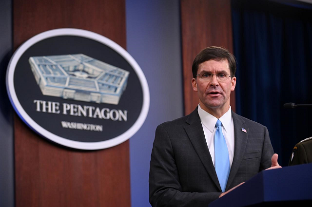 us spokesperson says out of an abundance of caution esper decided to postpone his travel photo reuters file