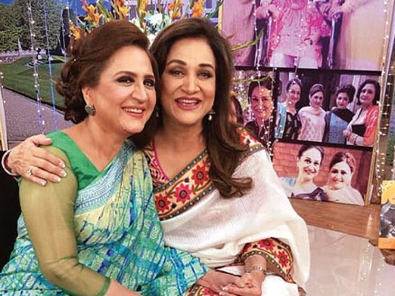 sisters and seasoned actors asma abbas and bushra ansari photo file