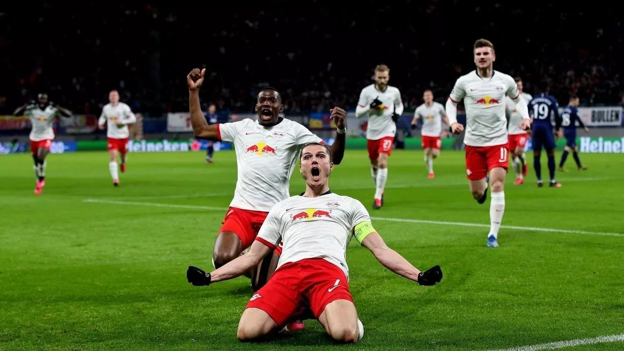 sabitzer scored two goals in their last 16 second leg tie on tuesday to reach their first quarter finals by 4 0 on aggregate photo afp sabitzer scored two goals in their last 16 second leg tie on tuesday to reach their first quarter finals by 4 0 on aggregate photo afp