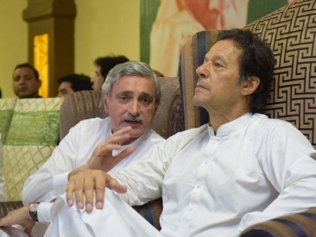 a file photo of imran khan with jahangir tareen