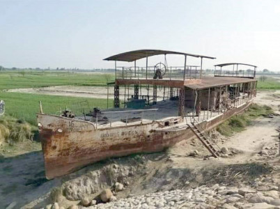 historic indus ship in dilapidated condition