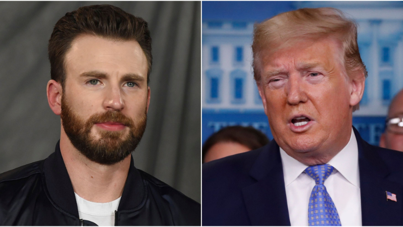 chris evans lashes out at donald trump for his response to covid 19