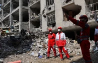 members of a red crescent rescue team work at a building that was damaged by a strike amid the us israeli conflict with iran in tehran iran march 17 2026 majid asgaripour wana west asia news agency via reuters members of a red crescent rescue team work at a building that was damaged by a strike amid the us israeli conflict with iran in tehran iran march 17 2026 majid asgaripour wana west asia news agency via reuters