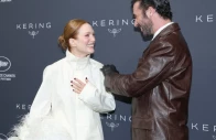 jordan firstman and julianne moore pose during a photocall for the 2026 kering s women in motion awards and cannes film festival presidential dinner in cannes photo reuters
