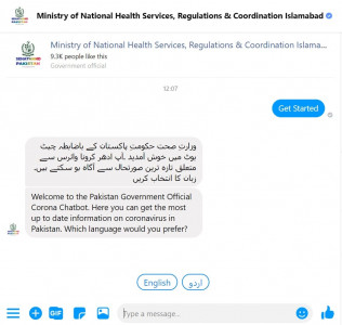 pakistan launches bilingual chatbot to address coronavirus concerns