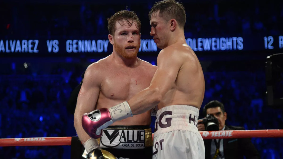 alvarez 53 1 2 36 kos is still expected to fight saunders 29 0 14 kos before meeting kazakhstan 039 s boxer photo afp alvarez 53 1 2 36 kos is still expected to fight saunders 29 0 14 kos before meeting kazakhstan 039 s boxer photo afp