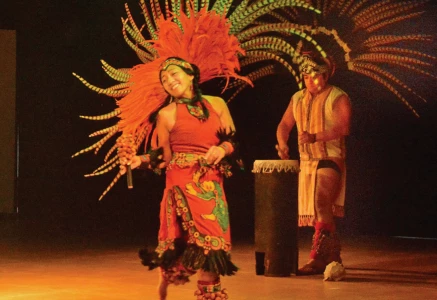 artists perform a dance on the occasion of the world cultural festival at the arts council of pakistan karachi on thursday photo jalal qureshi