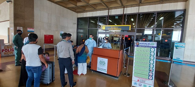 sindh establishes health desks at domestic arrival departure gates of karachi airport