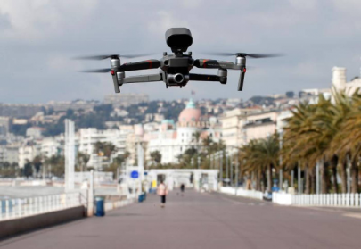 on french riviera overhead police drone gives coronavirus orders on french riviera overhead police drone gives coronavirus orders