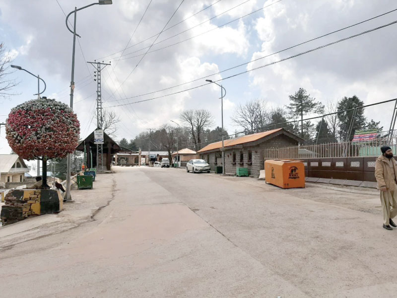 an otherwise bustling street in murree looks deserted following the lockdown order as part of measures to contain spread of coronavirus photo express