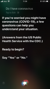 iphone s siri can now help you check for coronavirus symptoms iphone s siri can now help you check for coronavirus symptoms