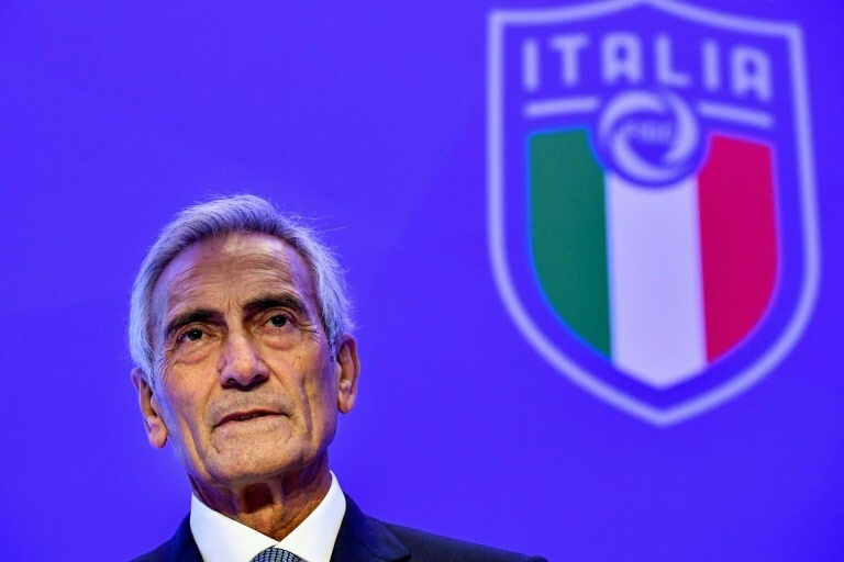italian football chief says figc will ask uefa fifa to support their endeavour photo afp