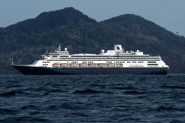 since a brief stop in chile on march 14 the zaandam cruise liner has been turned away from several ports after reporting that 42 people aboard were suffering from flu like symptoms photo afp