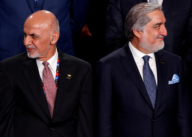 ashraf ghani l and abdullah abdullah r   photo reuters