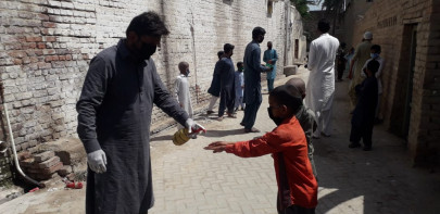 volunteers join hands to educate villagers about covid 19