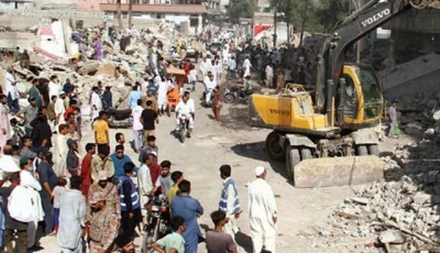 Protesters clash with police during anti-encroachment operation