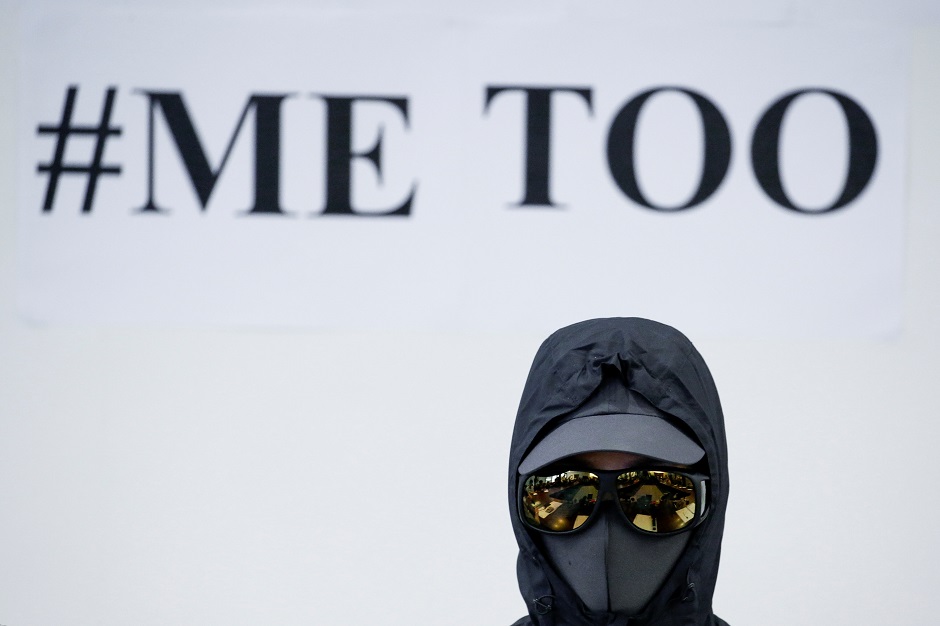 A woman identified as Ms Lui attends a news conference about an alleged sexual harassment Ms Lui said she experienced at a police station during her detention, in Hong Kong. PHOTO: REUTERS 