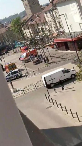 emergency services arrive on a scene of a knife attack in romans sur isere near lyon france april 4 2020 in this screen grab obtained from a social media video photo reuters emergency services arrive on a scene of a knife attack in romans sur isere near lyon france april 4 2020 in this screen grab obtained from a social media video photo reuters