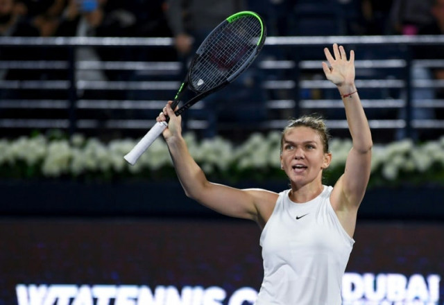 romanian star had barely wrapped up a victory at the wta tournament in dubai in february photo afp romanian star had barely wrapped up a victory at the wta tournament in dubai in february photo afp