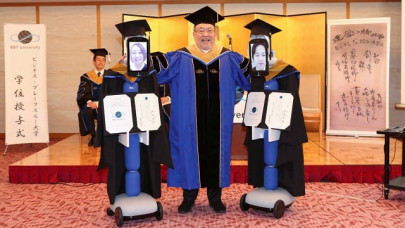 robots replace japanese students at graduation amid coronavirus robots replace japanese students at graduation amid coronavirus
