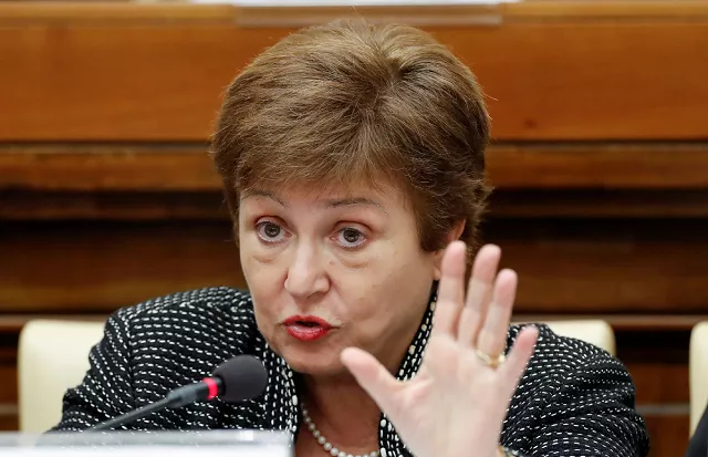 imf managing director kristalina georgieva speaks during a conference hosted by the vatican on economic solidarity at the vatican february 5 2020 photo agencies imf managing director kristalina georgieva speaks during a conference hosted by the vatican on economic solidarity at the vatican february 5 2020 photo agencies