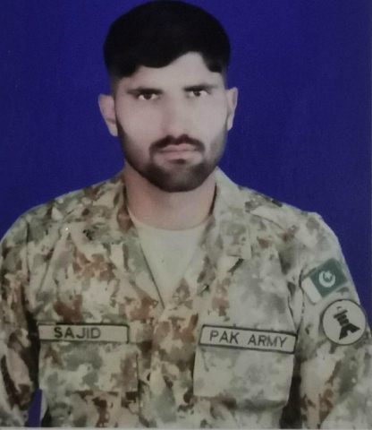 sajid shaheed aged 31 years hailing from village abdul jabba banda pir abbottabad has left behind a wife and three daughters photo ispr sajid shaheed aged 31 years hailing from village abdul jabba banda pir abbottabad has left behind a wife and three daughters photo ispr