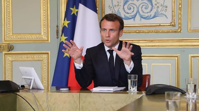 this will be the third time macron has addressed the nation live on television since the crisis began photo afp