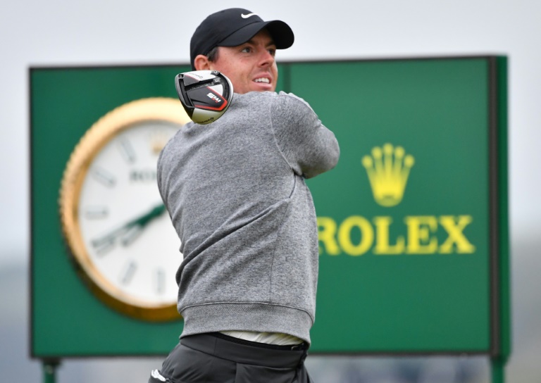 the open championship has been cancelled and the three american majors rescheduled for the second half of the year photo afp