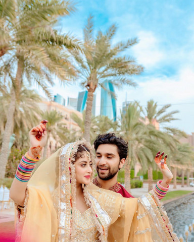 in pictures sajal aly and ahad raza mir share unseen shots of their mehndi on instagram in pictures sajal aly and ahad raza mir share unseen shots of their mehndi on instagram