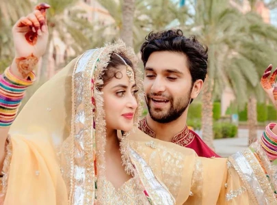 ahad raza mir grateful for love on first anniversary with sajal aly