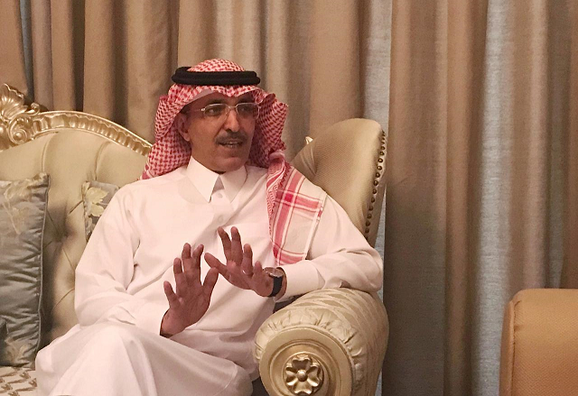 saudi minister of finance mohammed al jadaan speaks during an interview with reuters at the four seasons hotel in riyadh saudi arabia september 18 2019 photo reuters