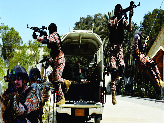 a large cache of weapons and ammunition was recovered during the ibo photo sindh rangers